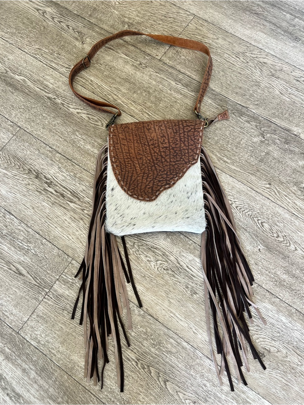 Myra Bag cowhide fringe crossbody